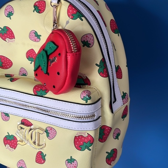Juicy Couture Yellow Strawberry Backpack NWT
